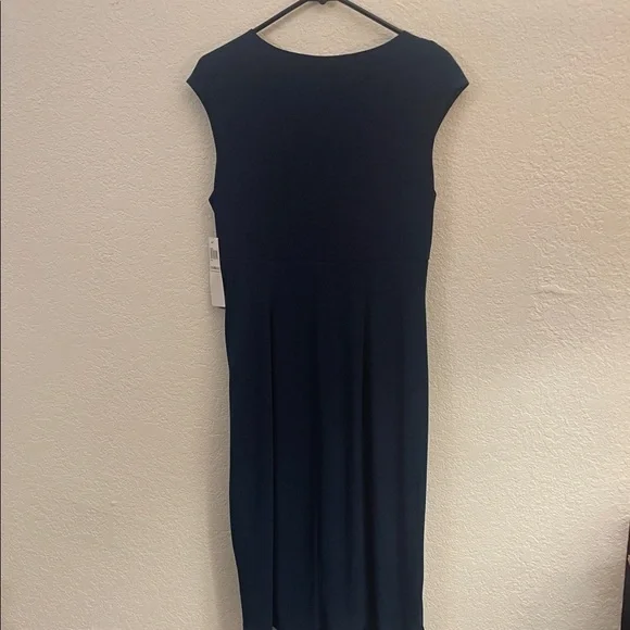 London Times Deep Blue Midi Dress - Picture 8 of 8